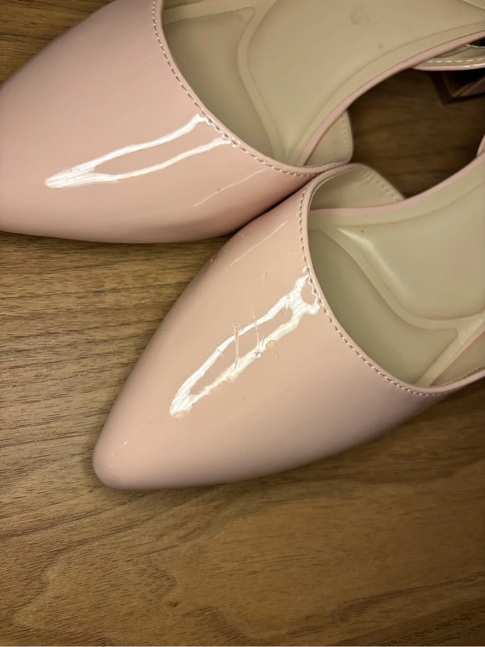 Jones New York Blush Patent Pointed-Toe Slingback Pumps